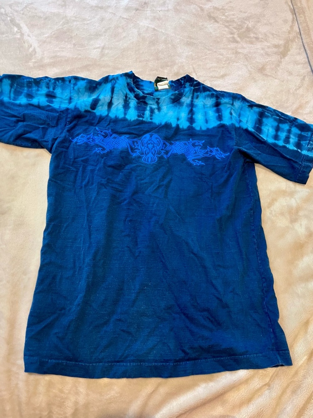 Men's Short Sleeve Tie-Dye Graphic Tee - Blue